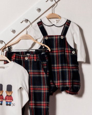 【Left/12m&18m】JOMilano★スコティッシュサロペット(12m~24m)の画像