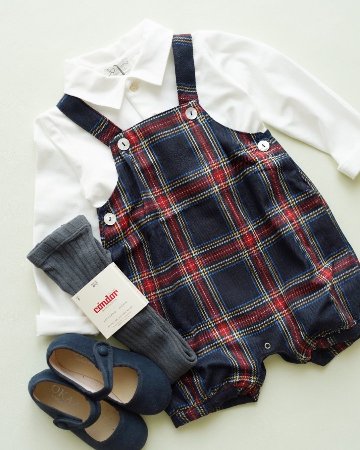 【Left/12m&18m】JOMilano★スコティッシュサロペット(12m~24m)の画像