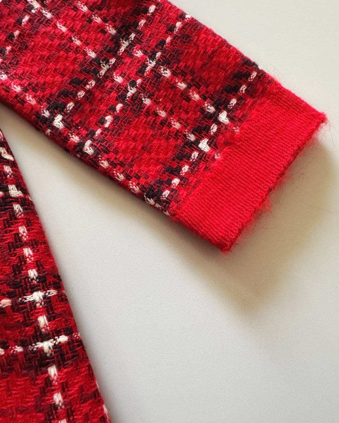 FinaEjerique★レッドチェックツイードドレス(2A~10A)の画像