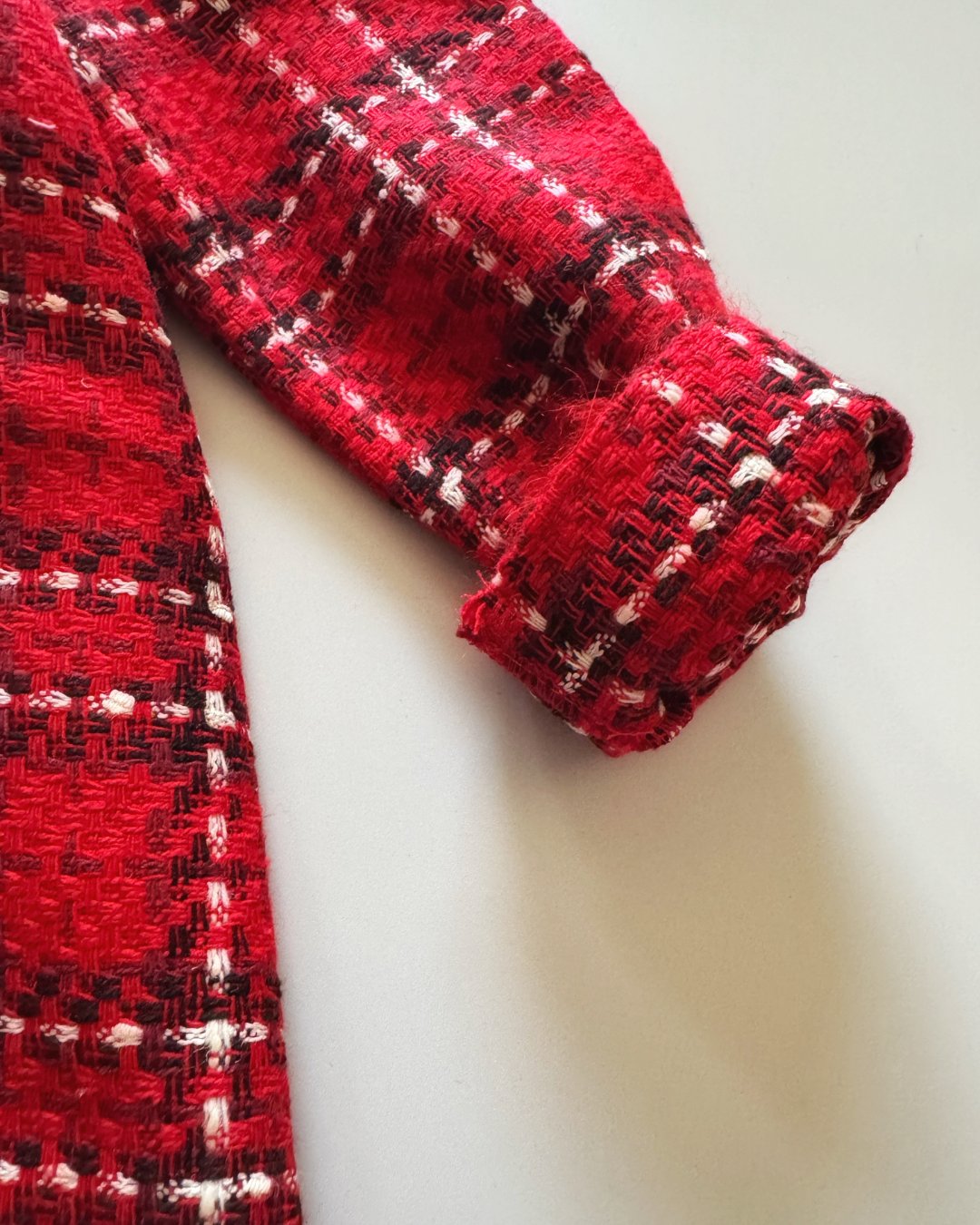 FinaEjerique★レッドチェックツイードドレス(2A~10A)の画像