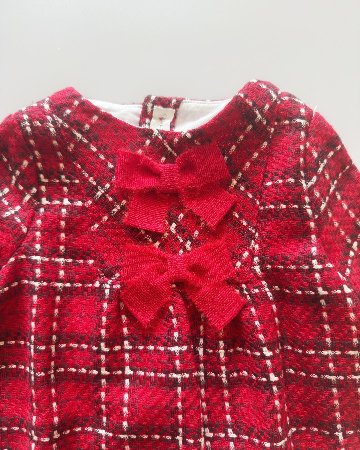 FinaEjerique★レッドチェックツイードドレス(2A~10A)の画像