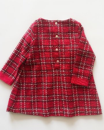 FinaEjerique★レッドチェックツイードドレス(2A~10A)の画像