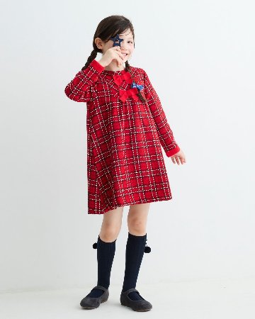FinaEjerique★レッドチェックツイードドレス(2A~10A)の画像