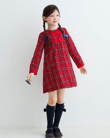 FinaEjerique★レッドチェックツイードドレス(2A~10A)の画像