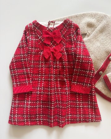 FinaEjerique★レッドチェックツイードドレス(2A~10A)の画像