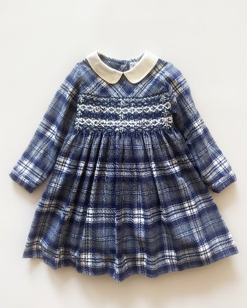 Malvi&Co★ネイビータータンスモッキングドレス(2A~10A)の画像