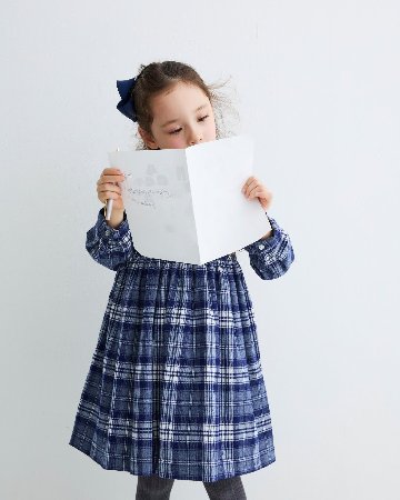 Malvi&Co★ネイビータータンスモッキングドレス(2A~10A)の画像