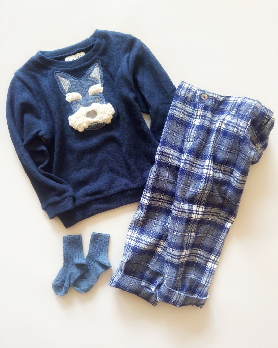 Malvi&Co(ISI)★ネイビータータンボーイズパンツ(2A~8A)の画像