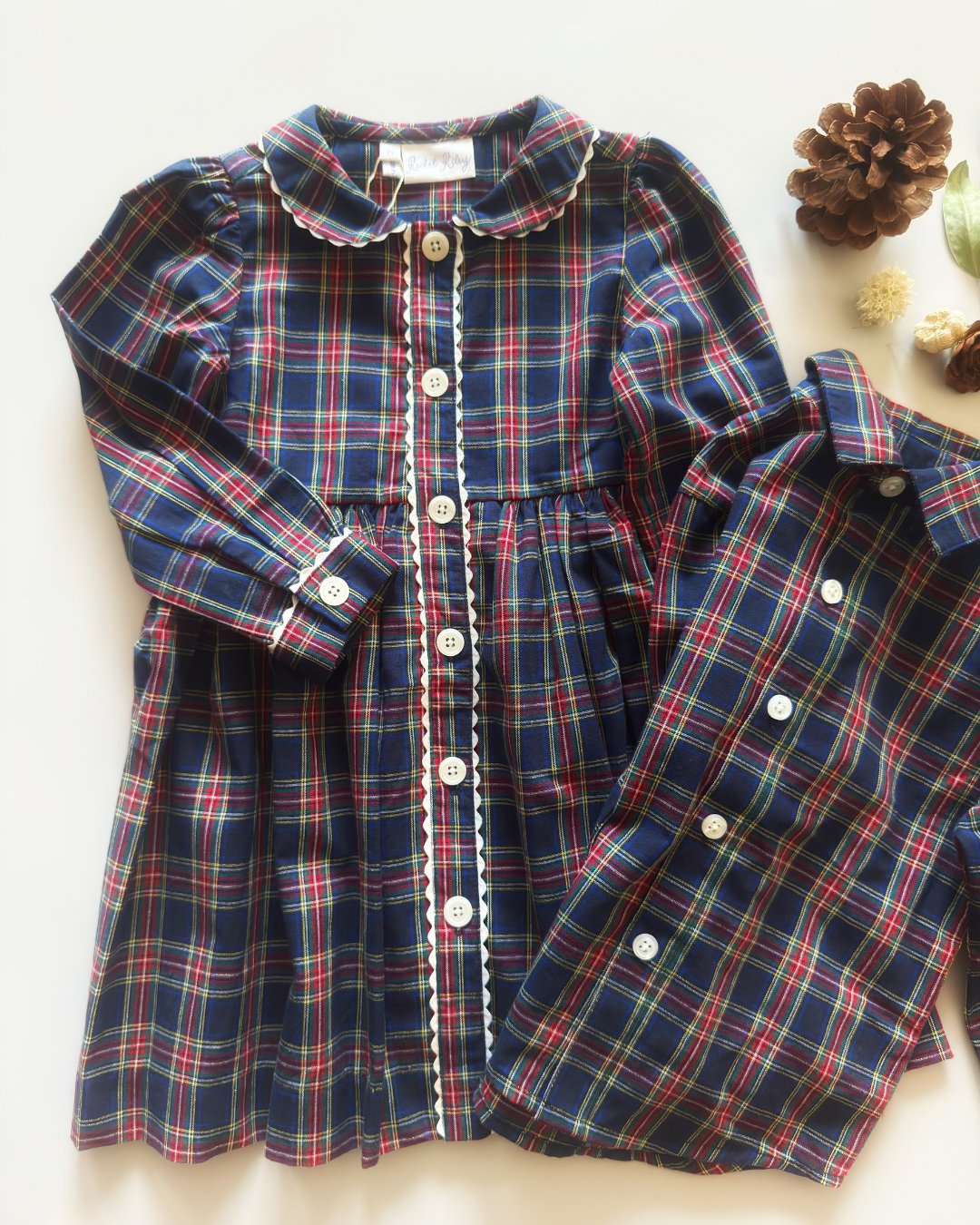 RachelRiley★Tartan Button Front Dress(3y~10y)の画像