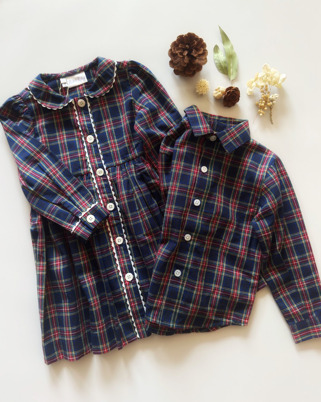 RachelRiley★Tartan Button Front Dress(3y~10y)の画像