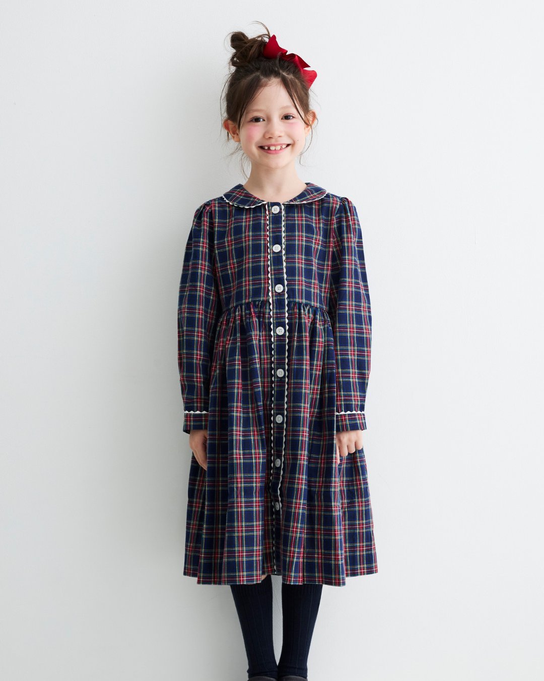 RachelRiley★Tartan Button Front Dress(3y~10y)の画像