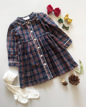 RachelRiley★Tartan Button Front Dress(3y~10y)の画像