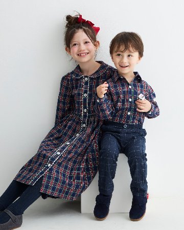 RachelRiley★Tartan Button Front Dress(3y~10y)の画像