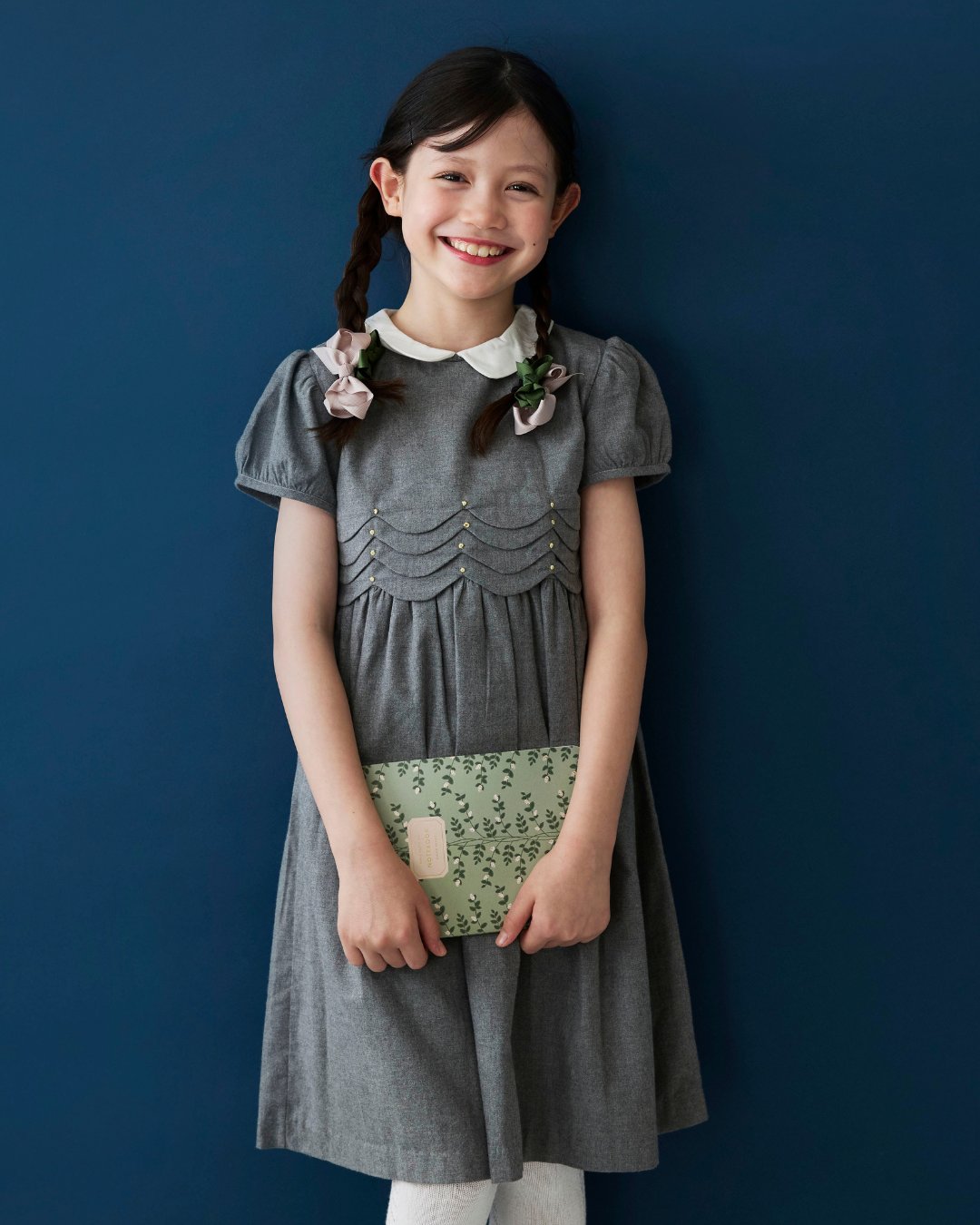Malvi&Co★スカラップ刺繍フランネルドレス(3A~10A)の画像