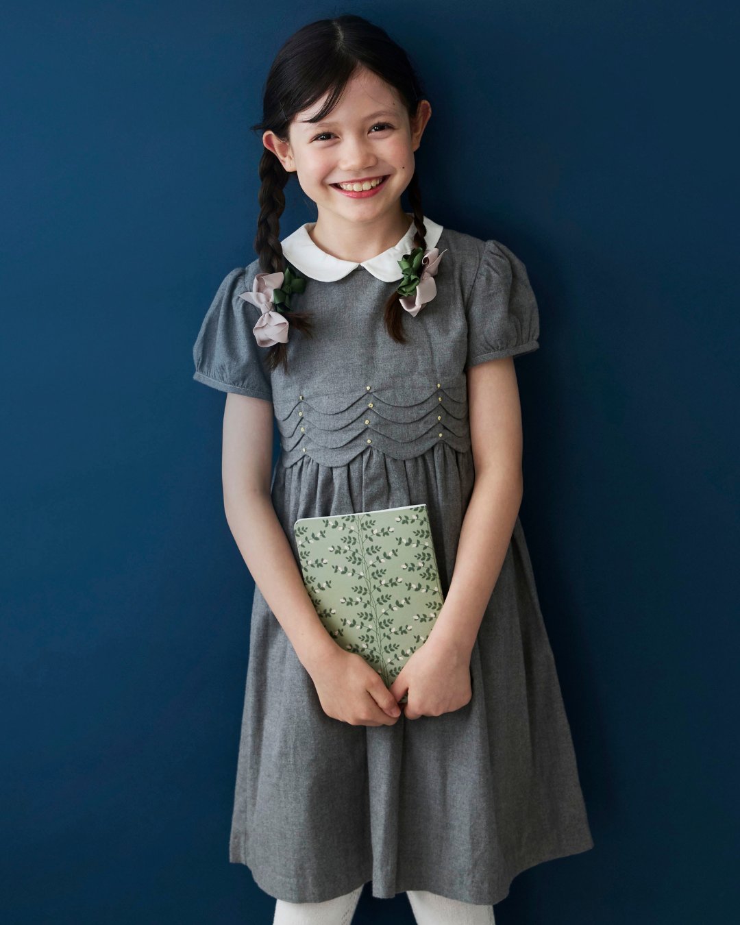 Malvi&Co★スカラップ刺繍フランネルドレス(3A~10A)の画像