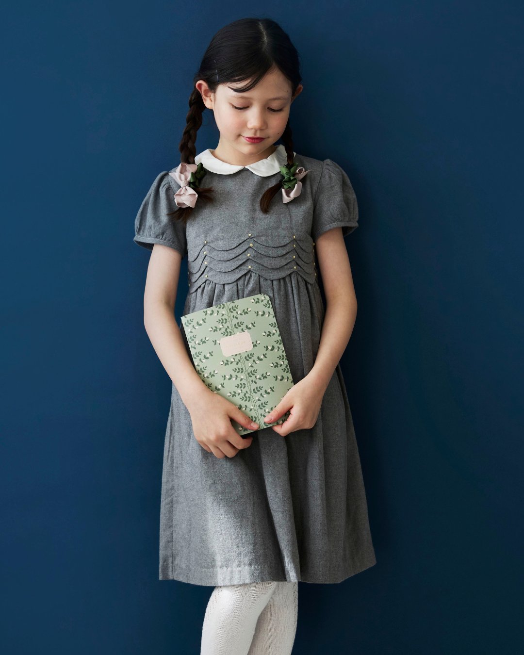 Malvi&Co★スカラップ刺繍フランネルドレス(3A~10A)の画像