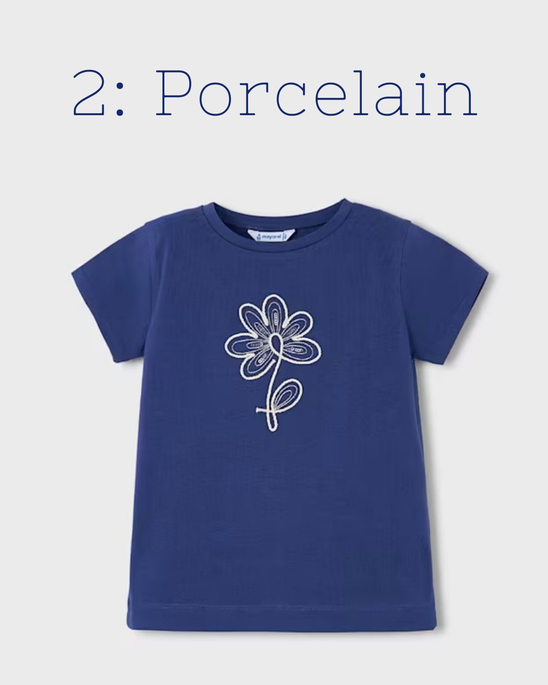 Mayoral★フラワー刺繍ジャージーTシャツ(全2色)(2y~10y)の画像