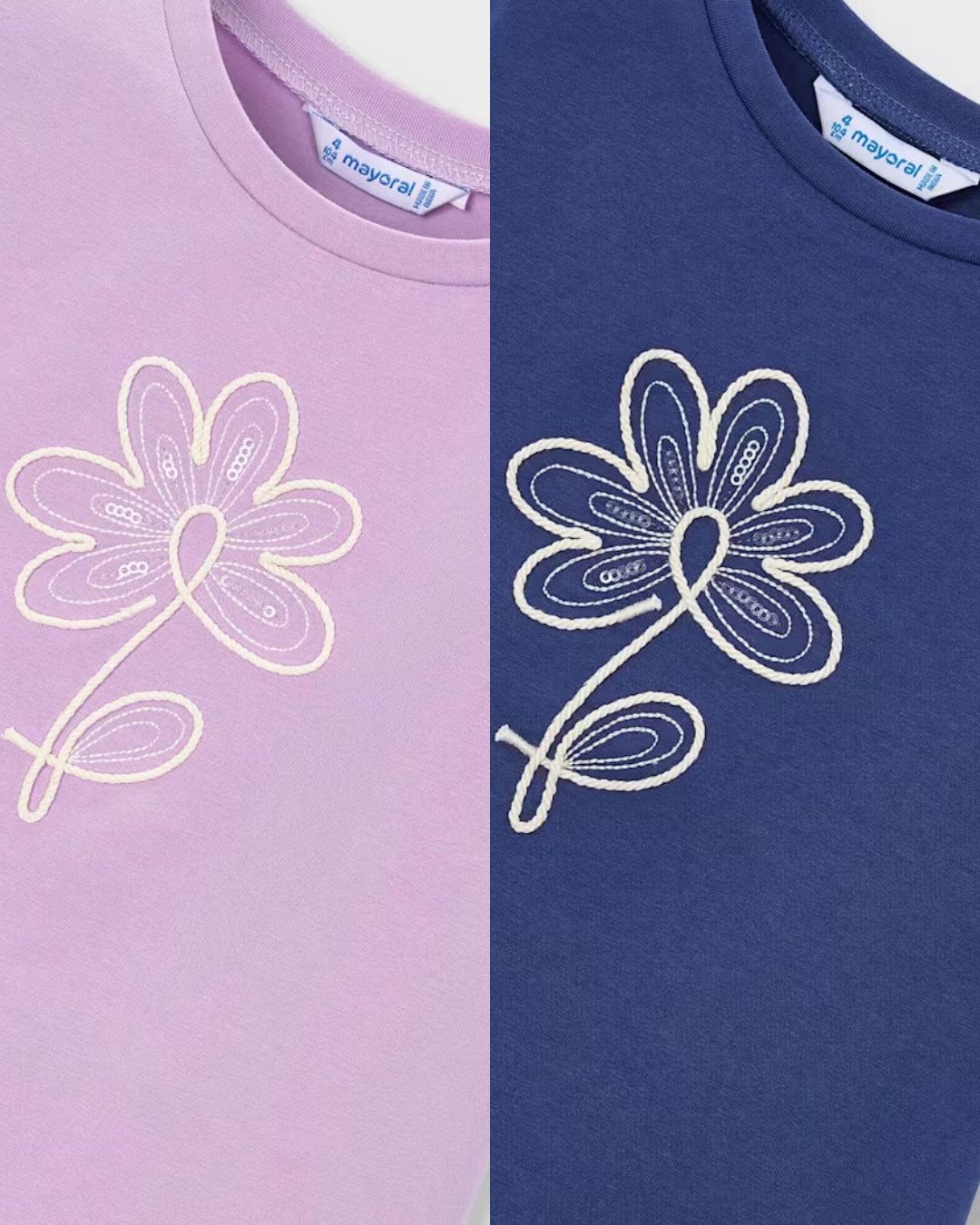 Mayoral★フラワー刺繍ジャージーTシャツ(全2色)(2y~10y)の画像