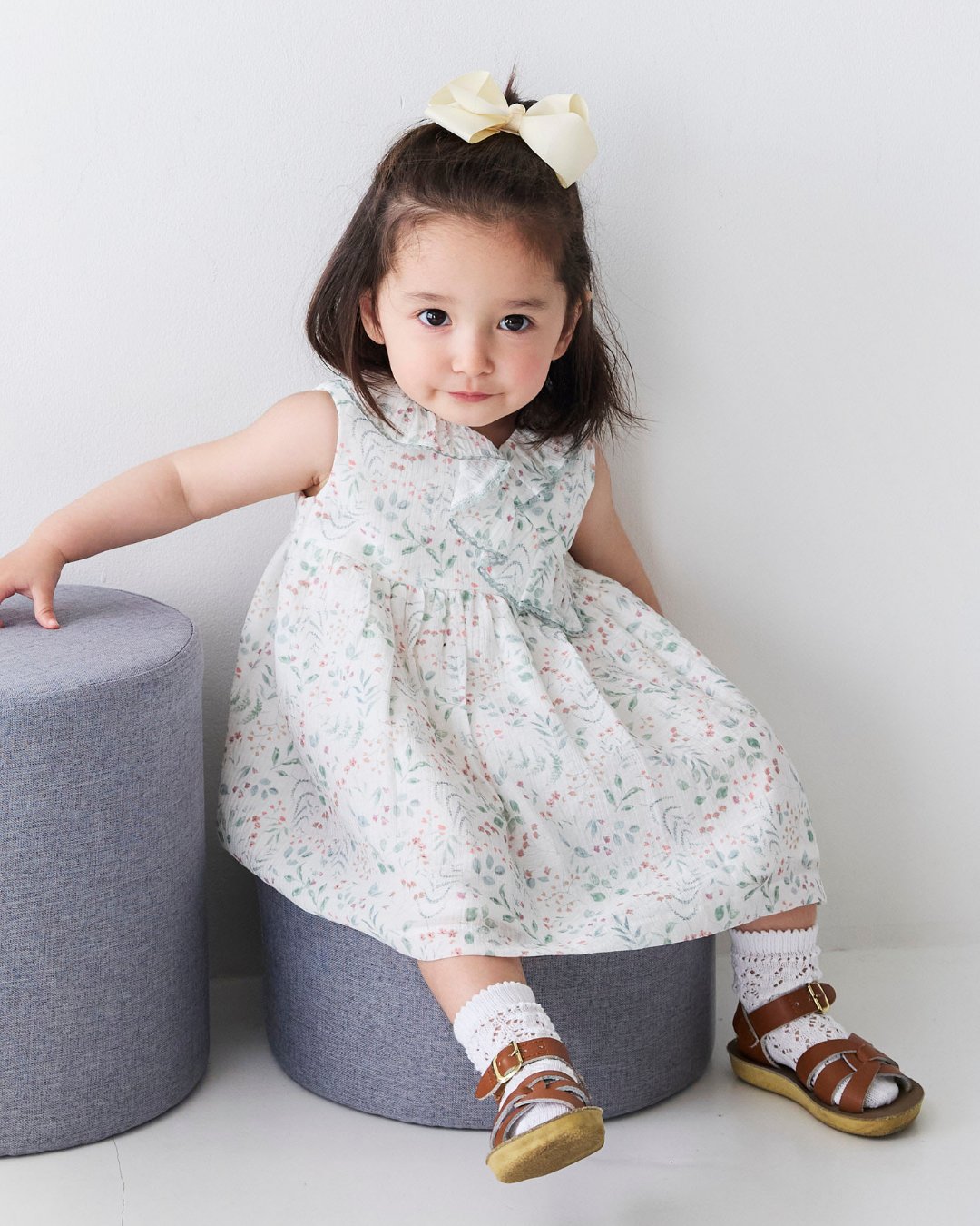 FinaEjerique★Green leaf organza dress-mini(12m~2A)の画像