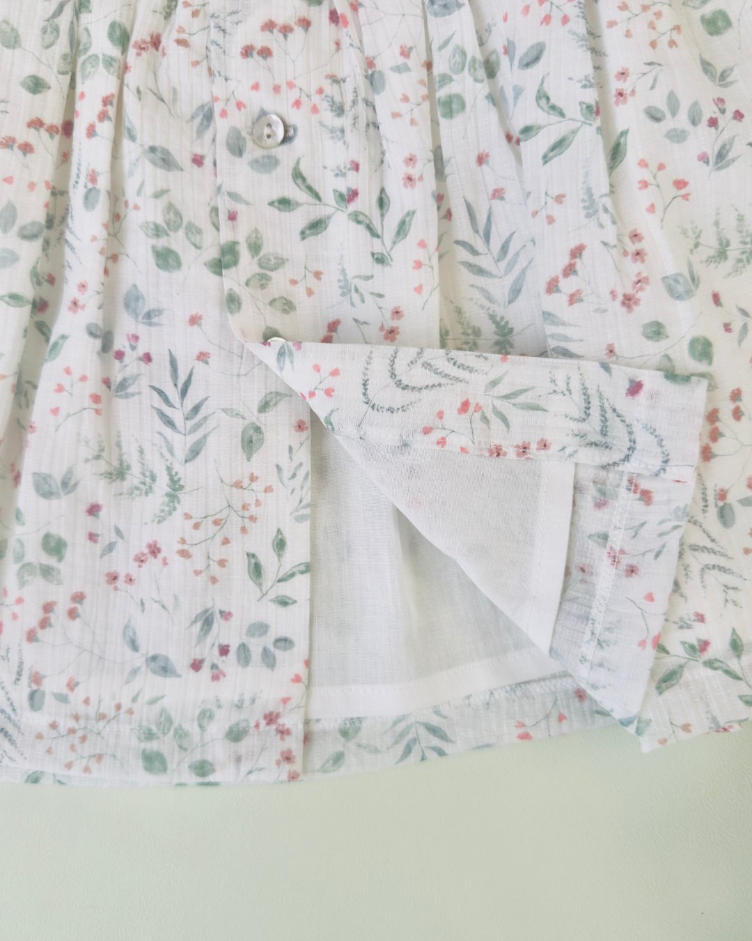 FinaEjerique★Green leaf organza dress-mini(12m~2A)の画像