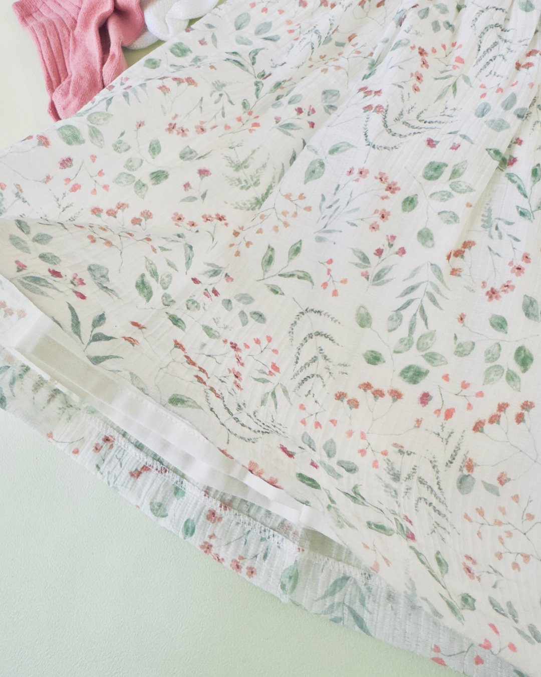 FinaEjerique★Green leaf organza dress-mini(12m~2A)の画像