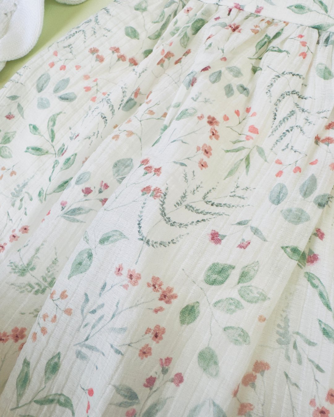 FinaEjerique★Green leaf organza dress-mini(12m~2A)の画像