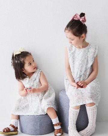 FinaEjerique★Green leaf organza dress-mini(12m~2A)の画像