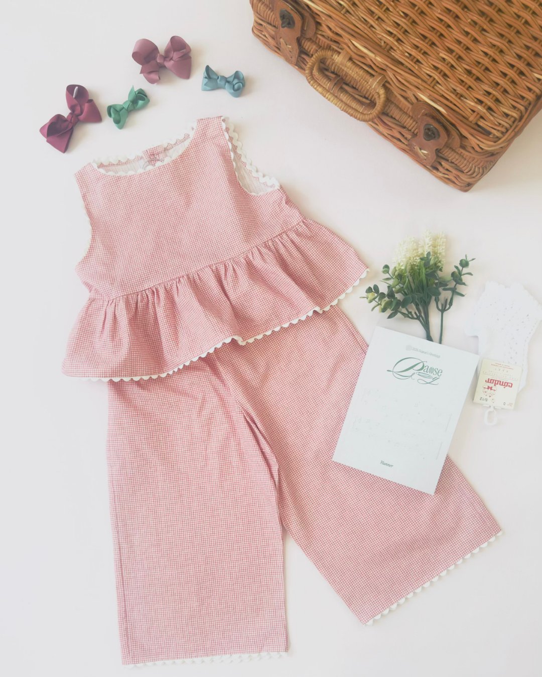 mebi★Midsummer Rouge with Gingham セットアップ(2A~8A)の画像