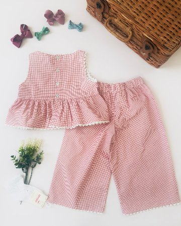 mebi★Midsummer Rouge with Gingham セットアップ(2A~8A)の画像