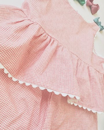 mebi★Midsummer Rouge with Gingham セットアップ(2A~8A)の画像