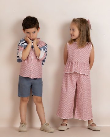 mebi★Midsummer Rouge with Gingham セットアップ(2A~8A)の画像