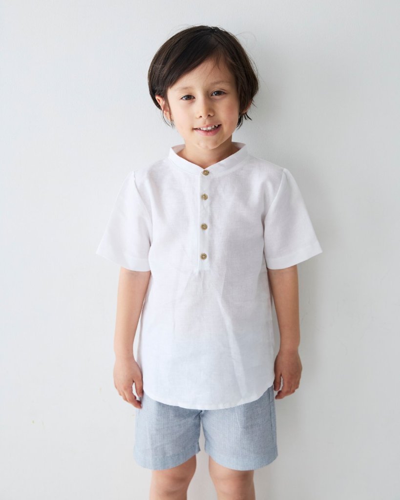 mebi★Midsummer Sage Ginghamショートパンツ(12m~6A)の画像