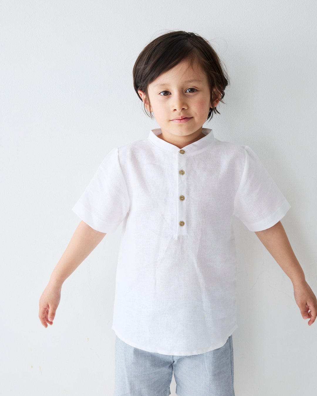 mebi★Midsummer Sage Ginghamショートパンツ(12m~6A)の画像
