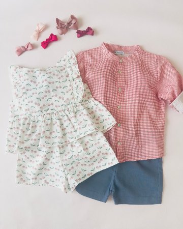 mebi★Midsummer Rouge Denim ショートパンツ(12m~6A)の画像