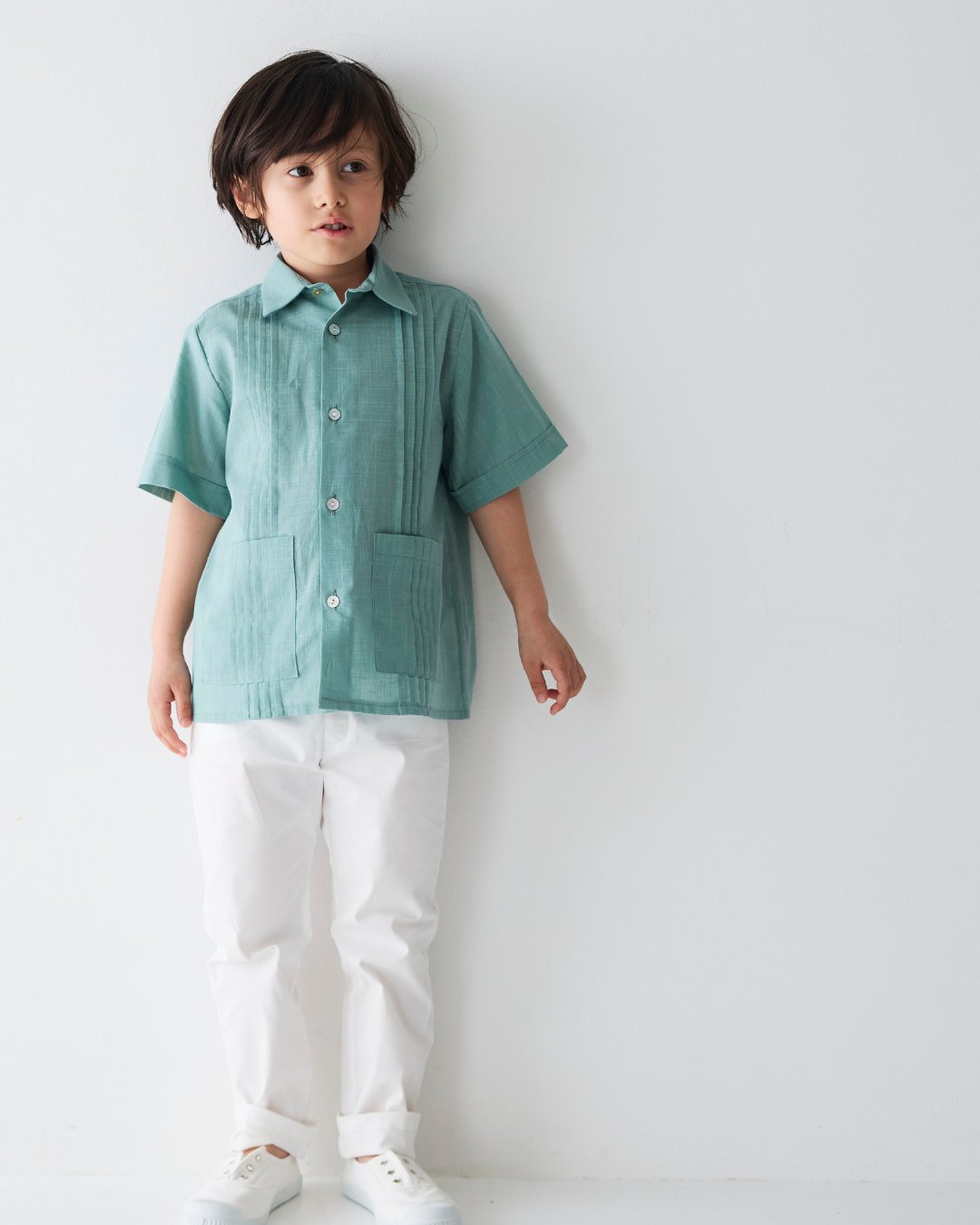 pi&pa★GUAYABERAボーイズシャツ(2A~10A)の画像