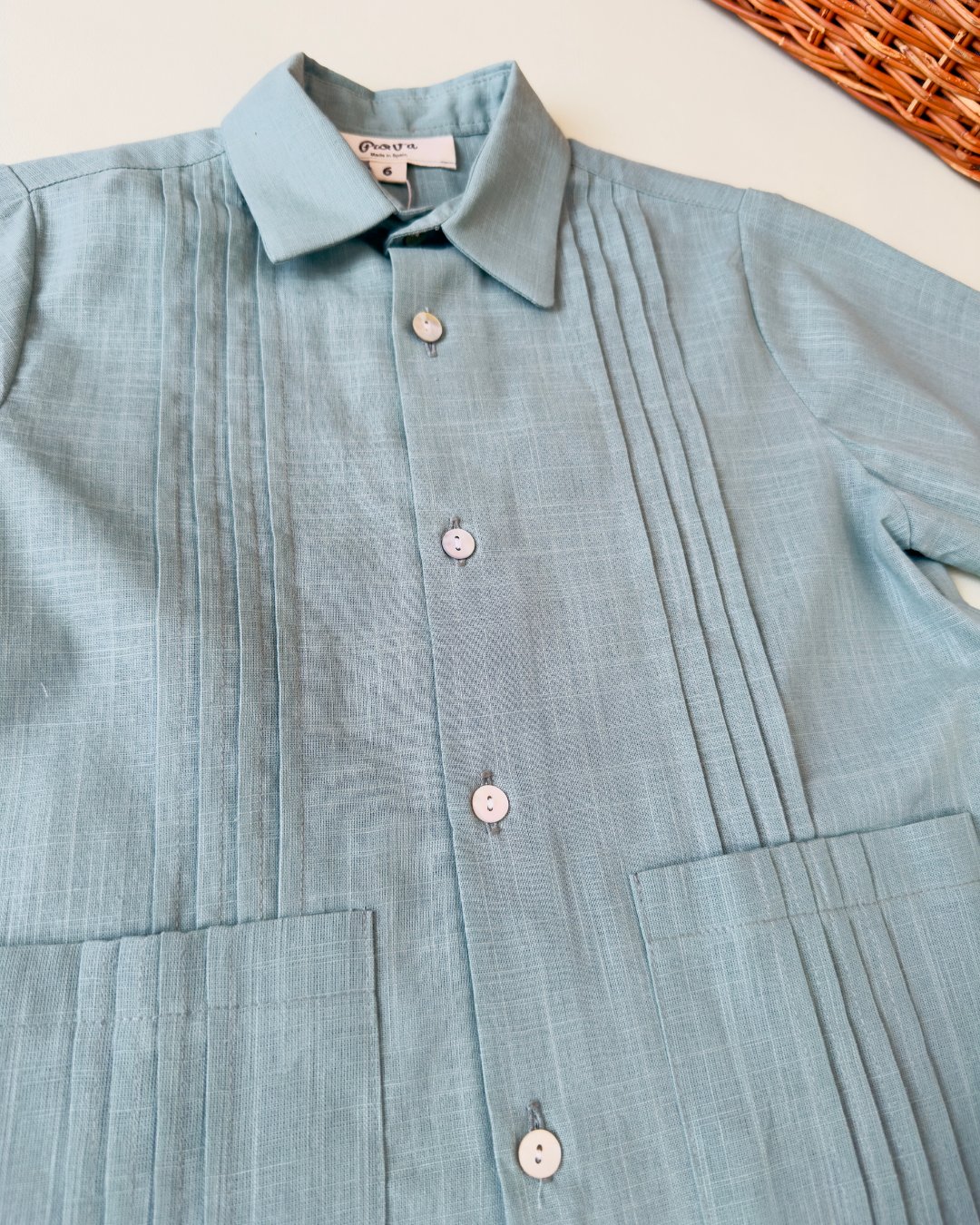 pi&pa★GUAYABERAボーイズシャツ(2A~10A)の画像