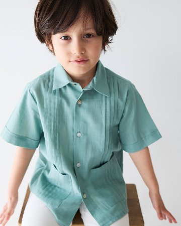 pi&pa★GUAYABERAボーイズシャツ(2A~10A)の画像