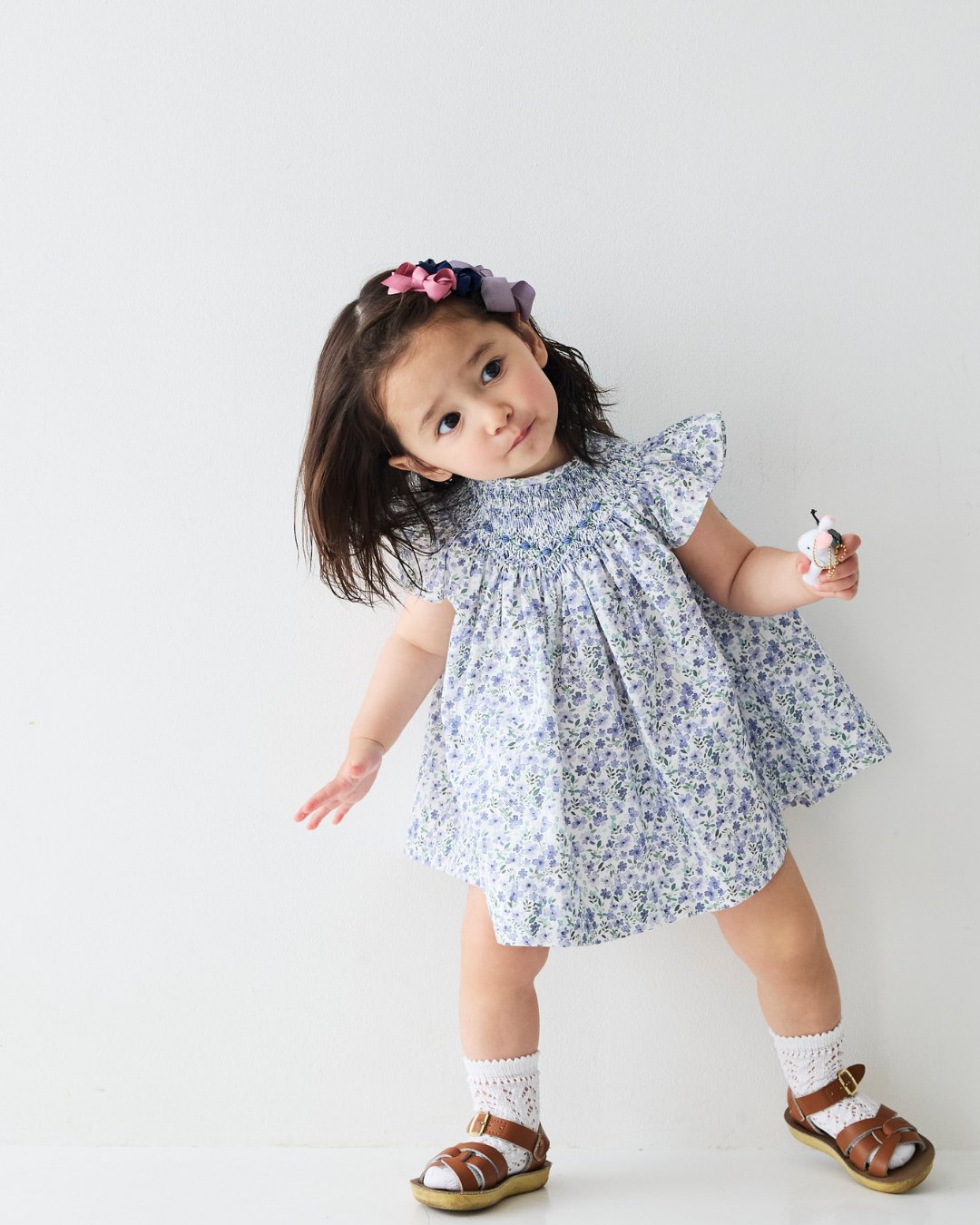 pi&pa★Santoriniスモッキングビショップドレス(12m~4A)の画像