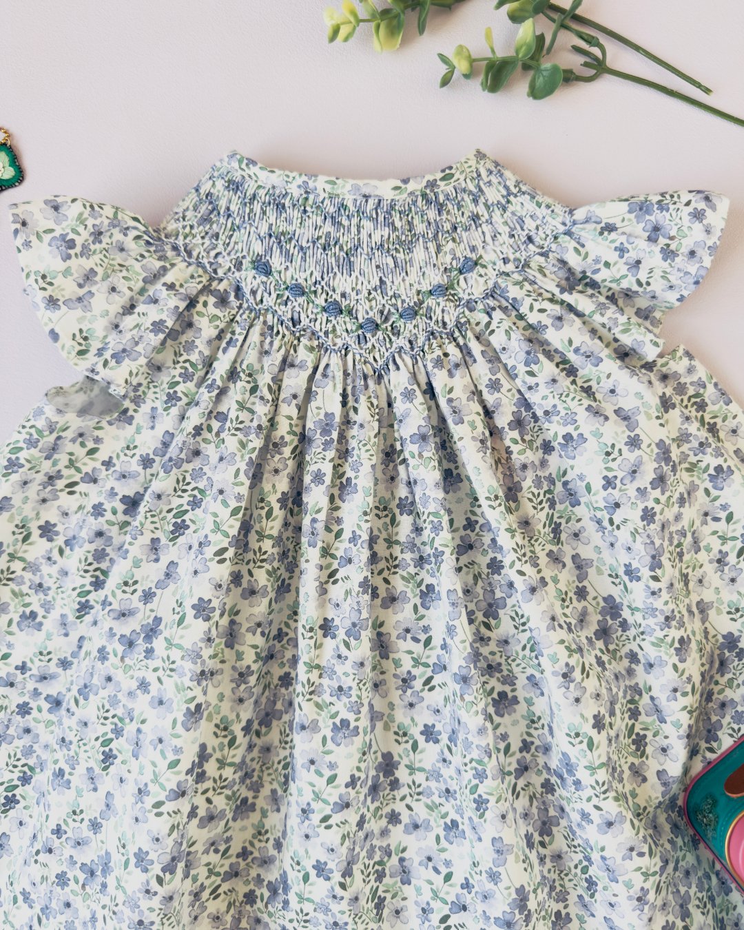 pi&pa★Santoriniスモッキングビショップドレス(12m~4A)の画像