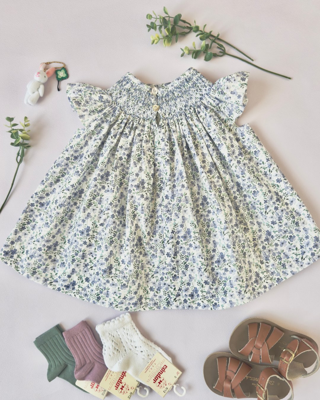 pi&pa★Santoriniスモッキングビショップドレス(12m~4A)の画像