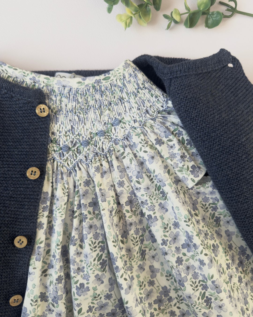 pi&pa★Santoriniスモッキングビショップドレス(12m~4A)の画像