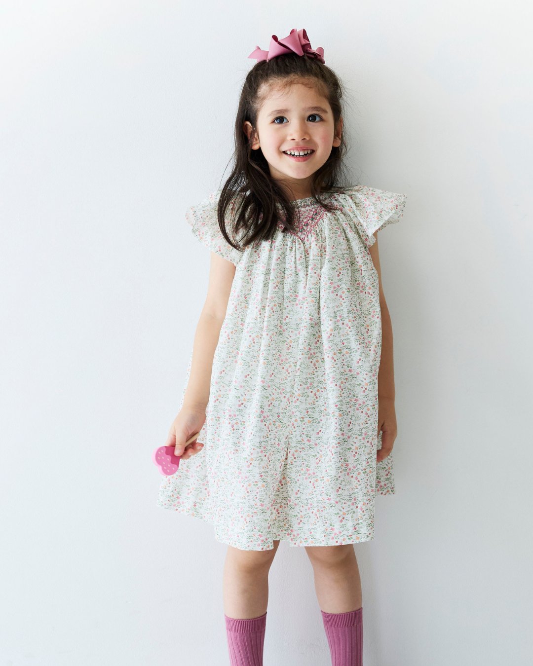 pi&pa★SANTA LUCIAスモッキングビショップドレス(12m~5A)の画像
