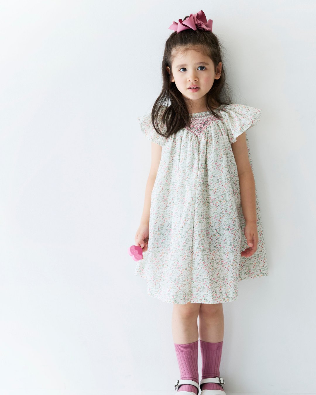pi&pa★SANTA LUCIAスモッキングビショップドレス(12m~5A)の画像