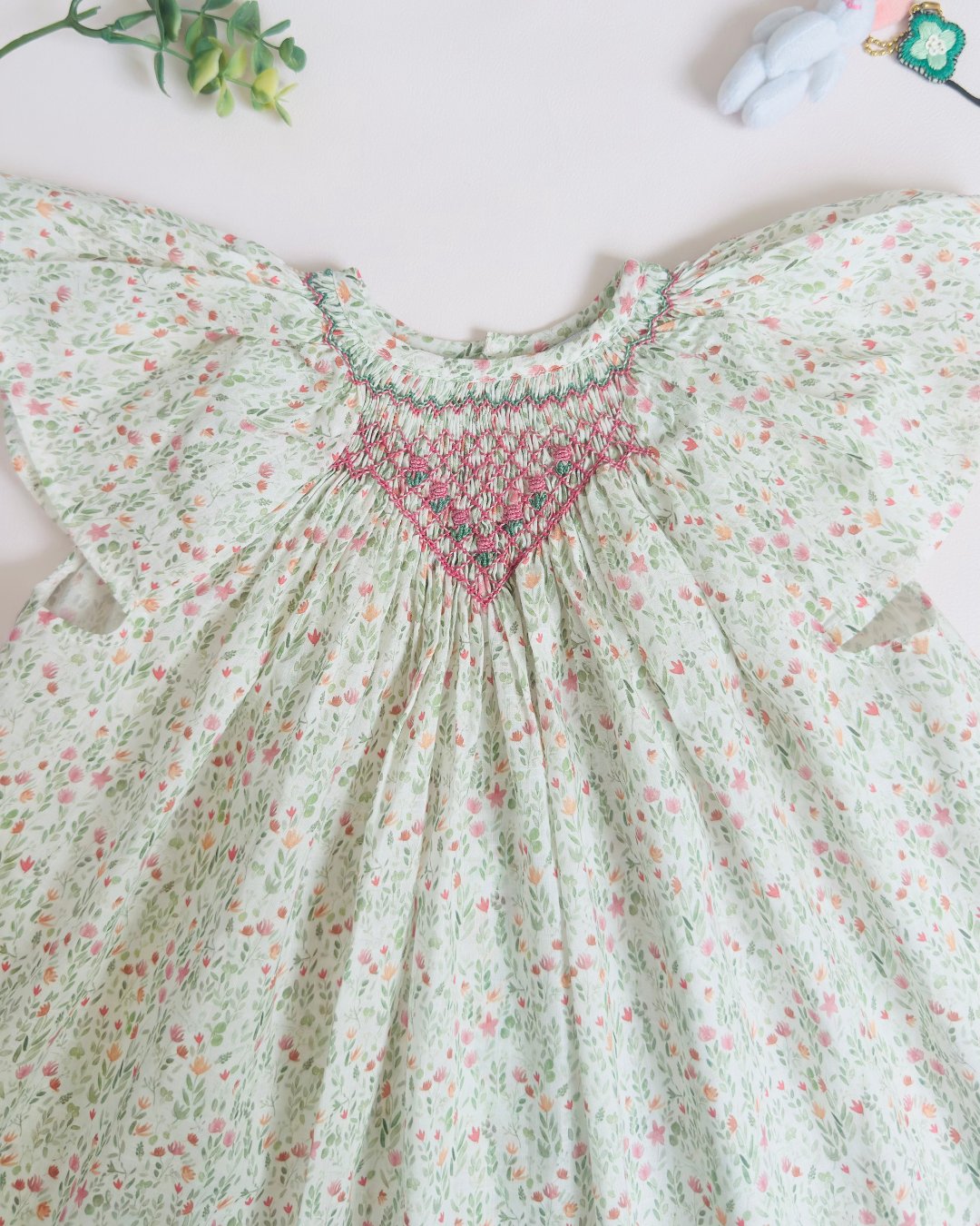 pi&pa★SANTA LUCIAスモッキングビショップドレス(12m~5A)の画像