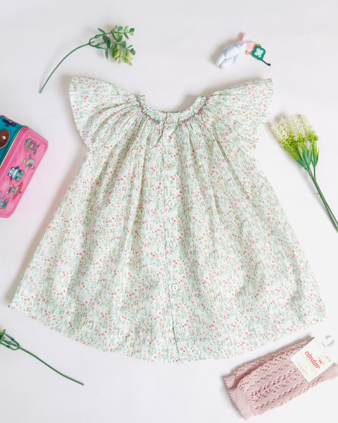 pi&pa★SANTA LUCIAスモッキングビショップドレス(12m~5A)の画像