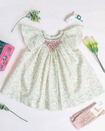 pi&pa★SANTA LUCIAスモッキングビショップドレス(12m~5A)の画像