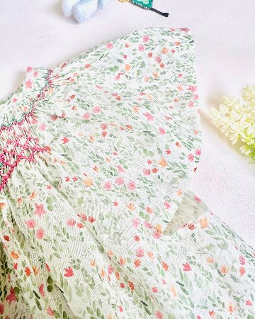 pi&pa★SANTA LUCIAスモッキングビショップドレス(12m~5A)の画像