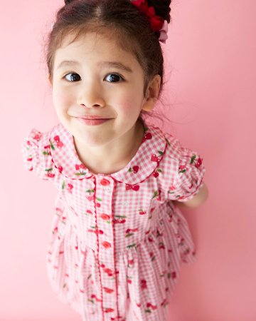 RachelRiley★Gingham Cherry Button Front Dress(2y~10y)の画像