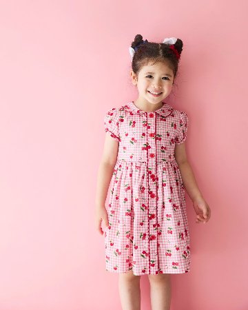 RachelRiley★Gingham Cherry Button Front Dress(2y~10y)の画像