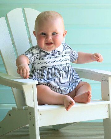 RachelRiley★Stripe Smocked Rompers(6m~18m)の画像